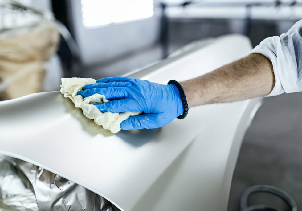 "A car covered in hail damage and weather-related wear."