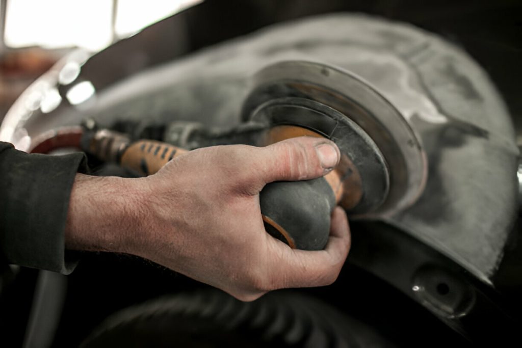 "A car parked safely to avoid dents and dings."